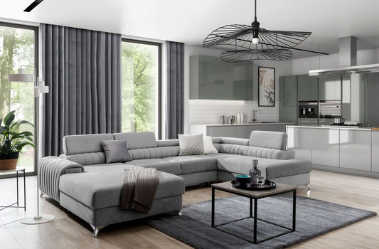 Corner Sleeper Sofa Beverley 20 | size: Width: 354cm, Height: 92cm, Depth: 202cm | color: Gojo | image: 1 | variant: 1015683