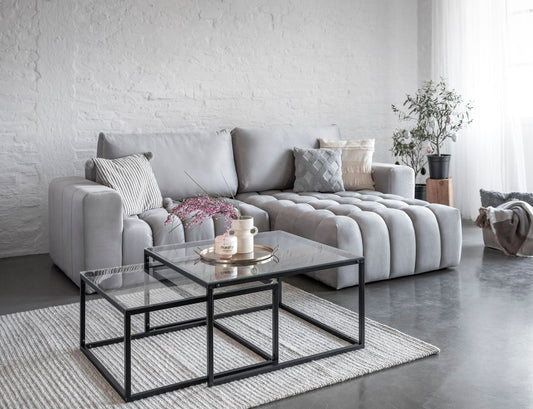 Corner Sleeper Sofa Bonett 22 | size: Width: 250cm, Height: 92cm, Depth: 175cm | color: Monolith | image: 1 | variant: 1014215