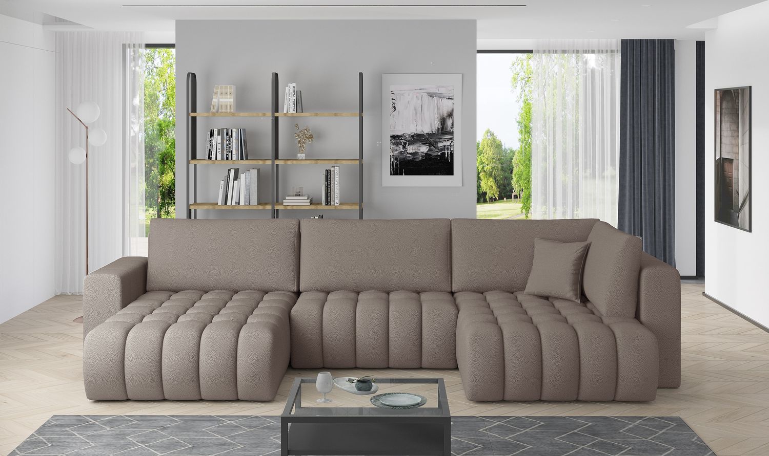 Corner Sleeper Sofa Bonito 7 | size: Width: 350cm, Height: 92cm, Depth: 175cm | color: Savoi | image: 1 | variant: 1014273