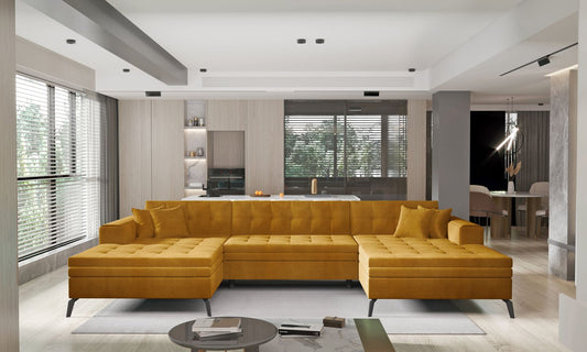 Corner Sleeper Sofa Boston 17 | size: Width: 350cm, Height: 93cm, Depth: 170cm | color: Nube | image: 1 | variant: 1016365
