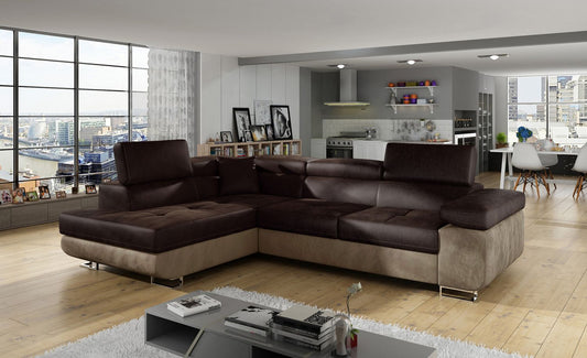 Corner Sleeper Sofa Bristol 17 | size: Width: 272cm, Height: 85cm, Depth: 203cm | color: Monolith | image: 1 | variant: 1015084
