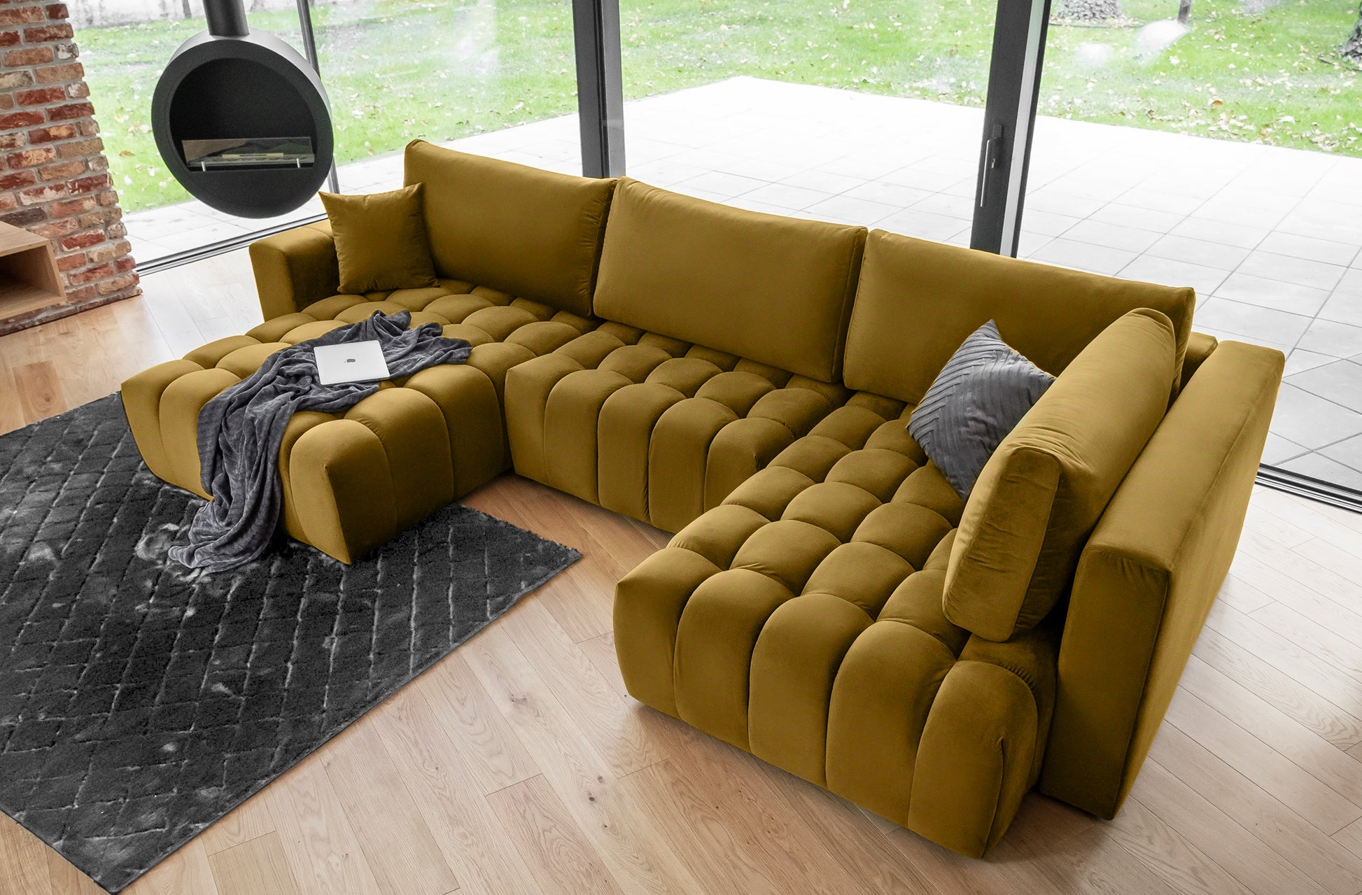 Corner Sleeper Sofa Canterbury 20 | size: Width: 350cm, Height: 92cm, Depth: 175cm | color: Loco | image: 1 | variant: 1015232