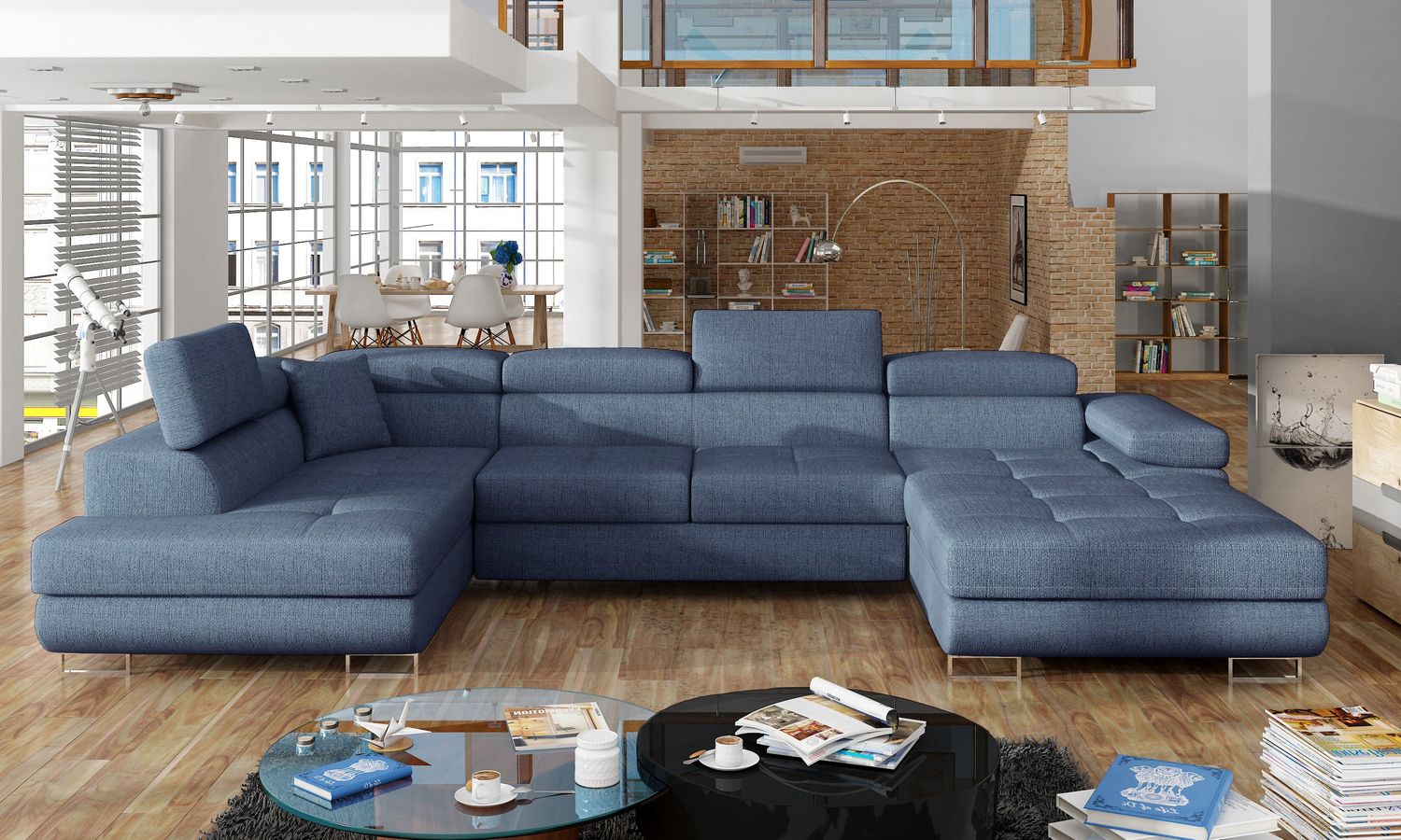 Corner Sleeper Sofa Carlisle 14 | size: Width: 345cm, Height: 90cm, Depth: 58cm | color: Solid | image: 1 | variant: 1017328