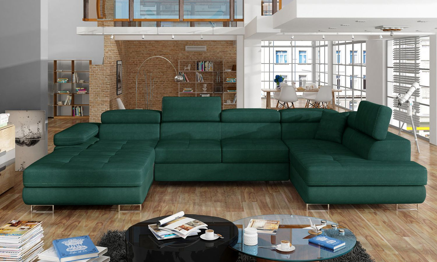 Corner Sleeper Sofa Carlisle 22 | size: Width: 345cm, Height: 90cm, Depth: 58cm | color: Kronos | image: 1 | variant: 1017336