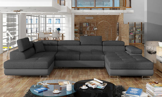 Corner Sleeper Sofa Carlisle 26 | size: Width: 345cm, Height: 90cm, Depth: 58cm | color: Inari/Soft | image: 1 | variant: 1017340