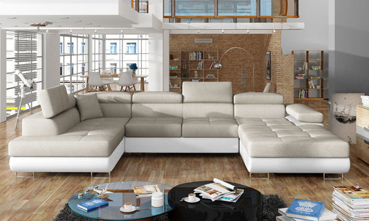 Corner Sleeper Sofa Carlisle 7 | size: Width: 345cm, Height: 90cm, Depth: 58cm | color: Dora/Soft | image: 1 | variant: 1017321