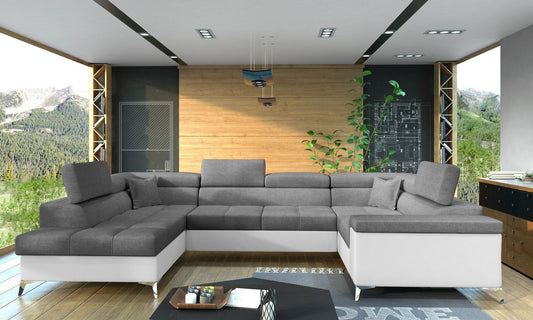 Corner Sleeper Sofa Corby 28 | size: Width: 208cm, Height: 88cm, Depth: 43cm | color: Sawana/Soft | image: 1 | variant: 1017442