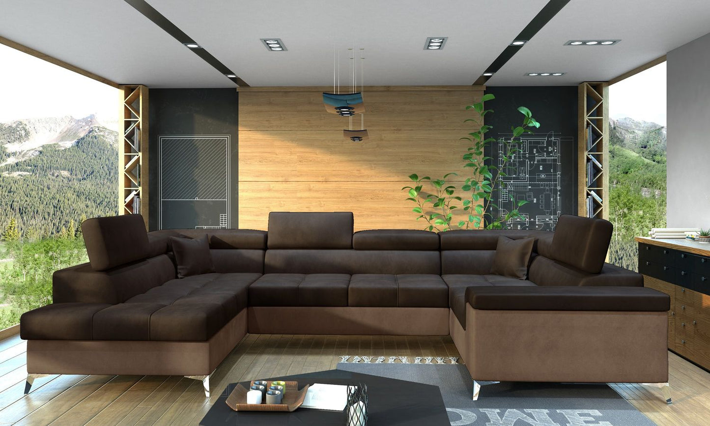 Corner Sleeper Sofa Corby 35 | size: Width: 208cm, Height: 88cm, Depth: 43cm | color: Monolith | image: 1 | variant: 1017449