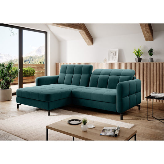 Corner Sleeper Sofa East Pittsburgh 15 | size: Width: 225cm, Height: 105cm, Depth: 160cm | color: Mat/Velvet | image: 1 | variant: 1016938