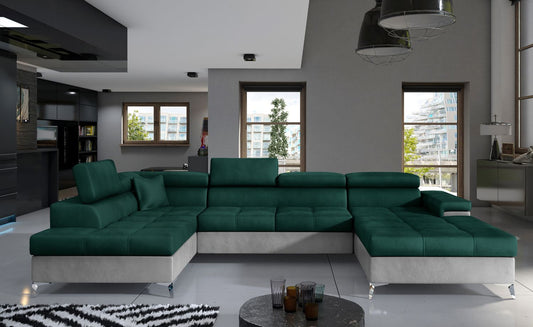 Corner Sleeper Sofa Eduardo 2 | size: Width: 345cm, Height: 90cm, Depth: 60cm | color: Monolith | image: 1 | variant: 1015440