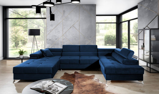 Corner Sleeper Sofa Eduardo 7 | size: Width: 345cm, Height: 90cm, Depth: 202cm | color: Kronos | image: 1 | variant: 1015445