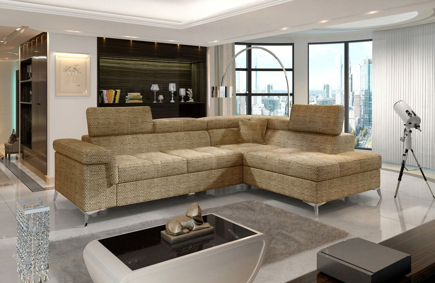 Corner Sleeper Sofa Eridano 3 | size: Width: 275cm, Height: 90cm, Depth: 202cm | color: Berlin | image: 1 | variant: 1015506