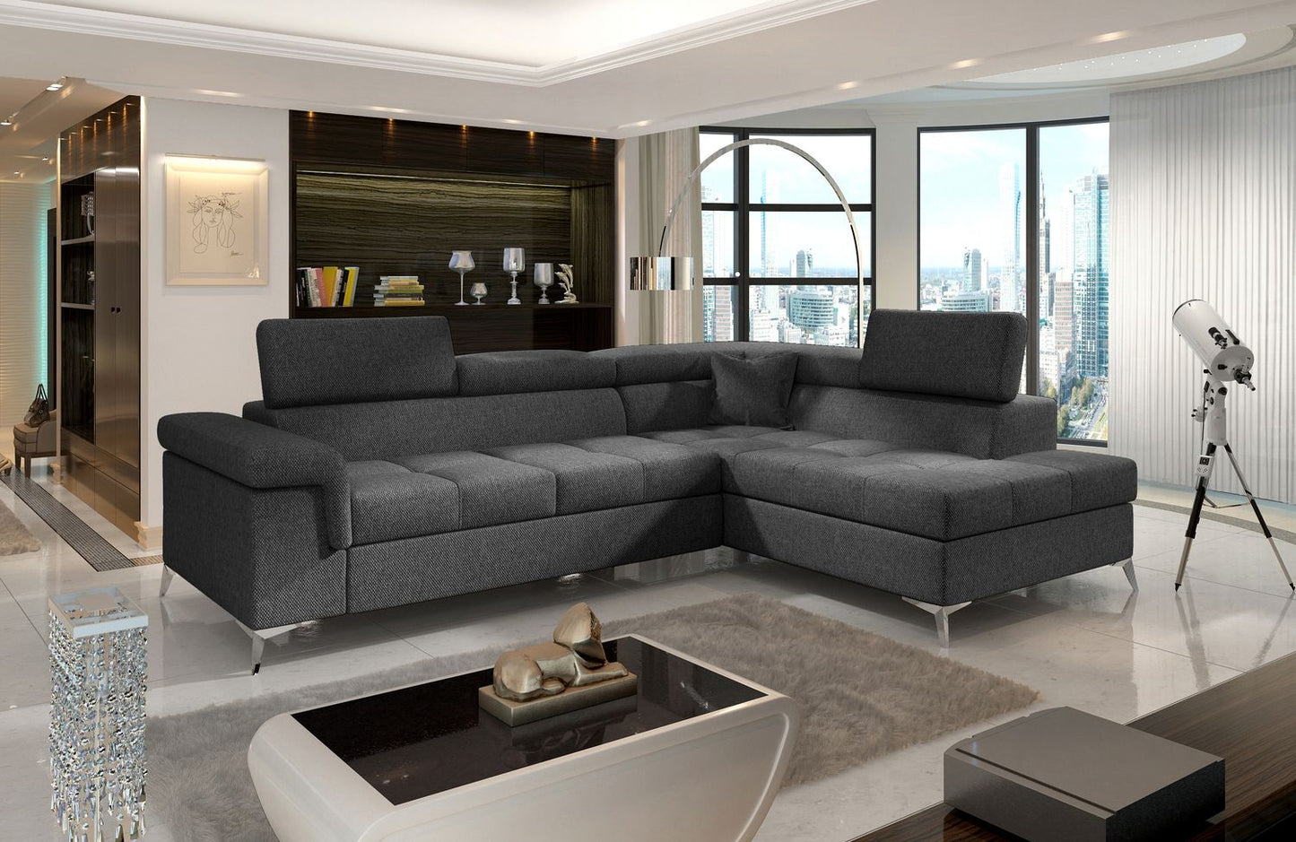 Corner Sleeper Sofa Eridano 4 | size: Width: 275cm, Height: 90cm, Depth: 202cm | color: Inari | image: 1 | variant: 1015507