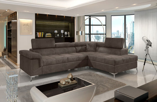 Corner Sleeper Sofa Eridano 7 | size: Width: 275cm, Height: 90cm, Depth: 202cm | color: Beige | image: 1 | variant: 1015510