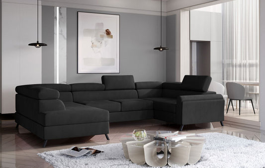 Corner Sleeper Sofa Escada 17 | size: Width: 330cm, Height: 98cm, Depth: 200cm | color: Mat/Velvet | image: 1 | variant: 1015580