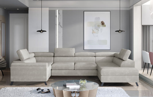 Corner Sleeper Sofa Escada 24 | size: Width: 330cm, Height: 98cm, Depth: 200cm | color: Paros | image: 1 | variant: 1015587