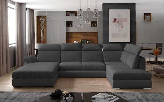 Corner Sleeper Sofa Evanell 7 | size: Width: 336cm, Height: 102cm, Depth: 216cm | color: Inari/Soft | image: 1 | variant: 1015614