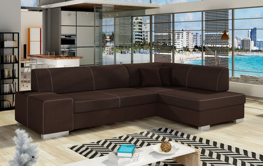 Corner Sleeper Sofa Fabio 2 | size: Width: 268cm, Height: 73cm, Depth: 167cm | color: Sawana | image: 1 | variant: 1015659