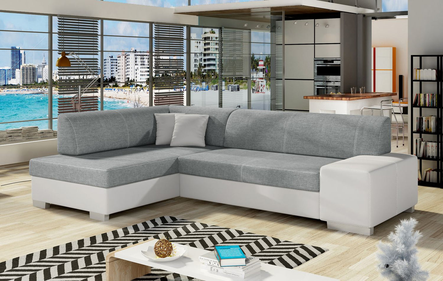 Corner Sleeper Sofa Fabio 20 | size: Width: 268cm, Height: 73cm, Depth: 167cm | color: Cover/Soft | image: 1 | variant: 1015677