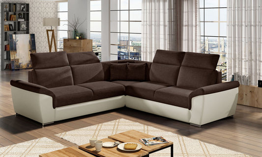 Corner Sleeper Sofa Federico 12 | size: Width: 268cm, Height: 102cm, Depth: 268cm | color: Sawana/Soft | image: 1 | variant: 1015702