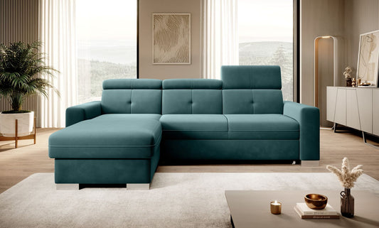 Corner Sleeper Sofa Filey 30 | size: Width: 247cm, Height: 104cm, Depth: 176cm | color: Velvetmat | image: 1 | variant: 1015480