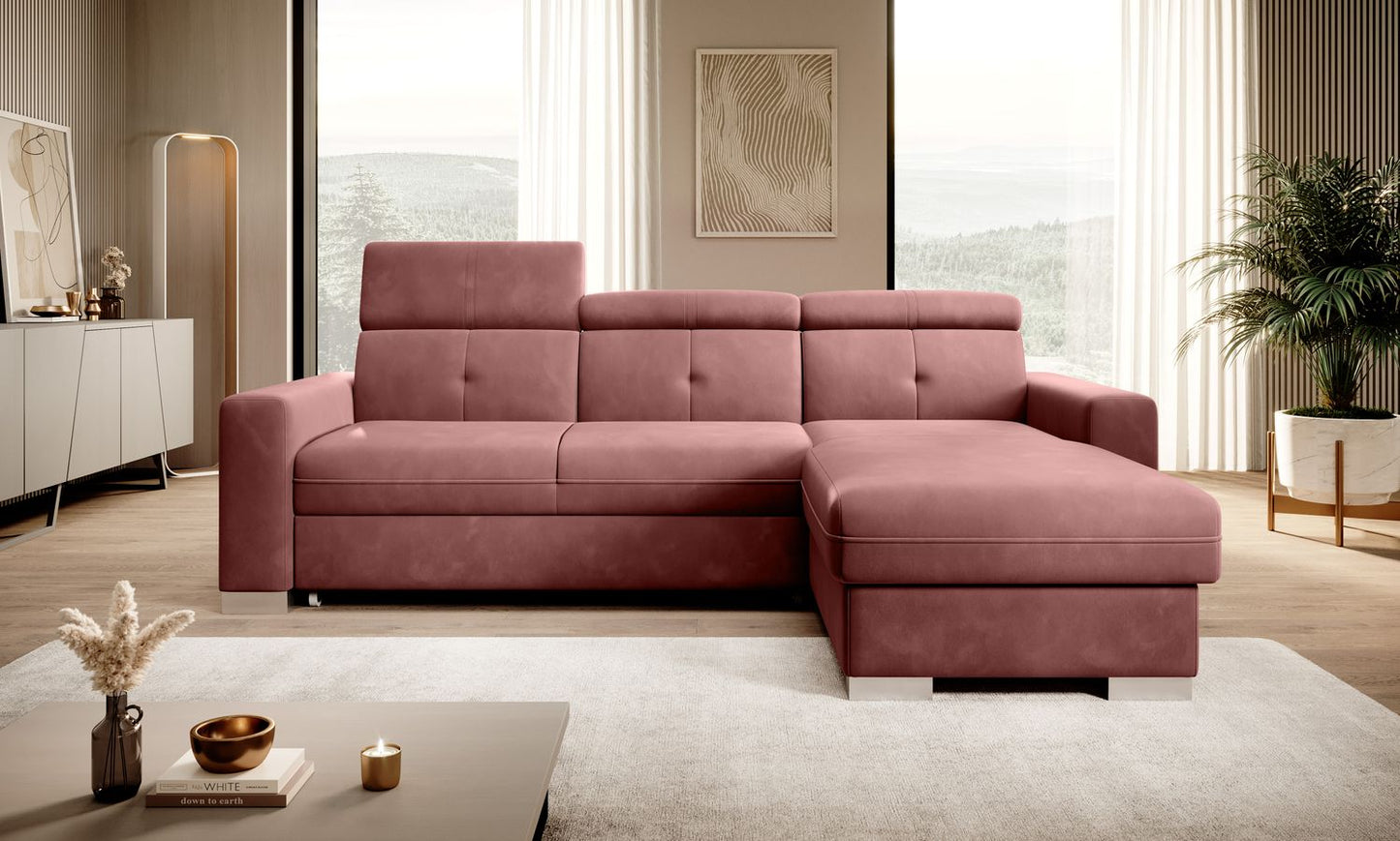 Corner Sleeper Sofa Filey 63 | size: Width: 247cm, Height: 104cm, Depth: 176cm | color: Lukso | image: 1 | variant: 1015513