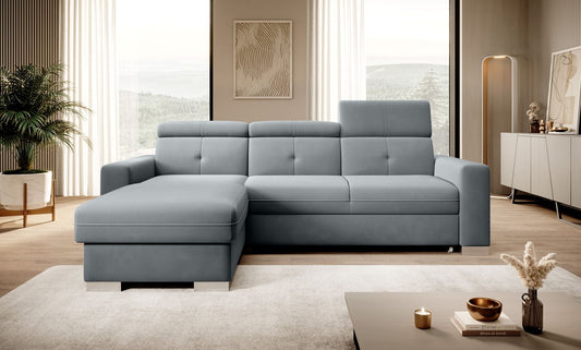Corner Sleeper Sofa Filey 7 | size: Width: 247cm, Height: 104cm, Depth: 176cm | color: Velvetmat | image: 1 | variant: 1015457
