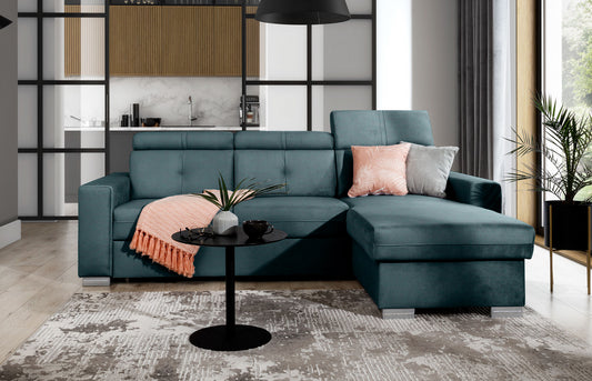 Corner Sleeper Sofa Filey 78 | size: Width: 247cm, Height: 104cm, Depth: 176cm | color: Monolith | image: 1 | variant: 1015528