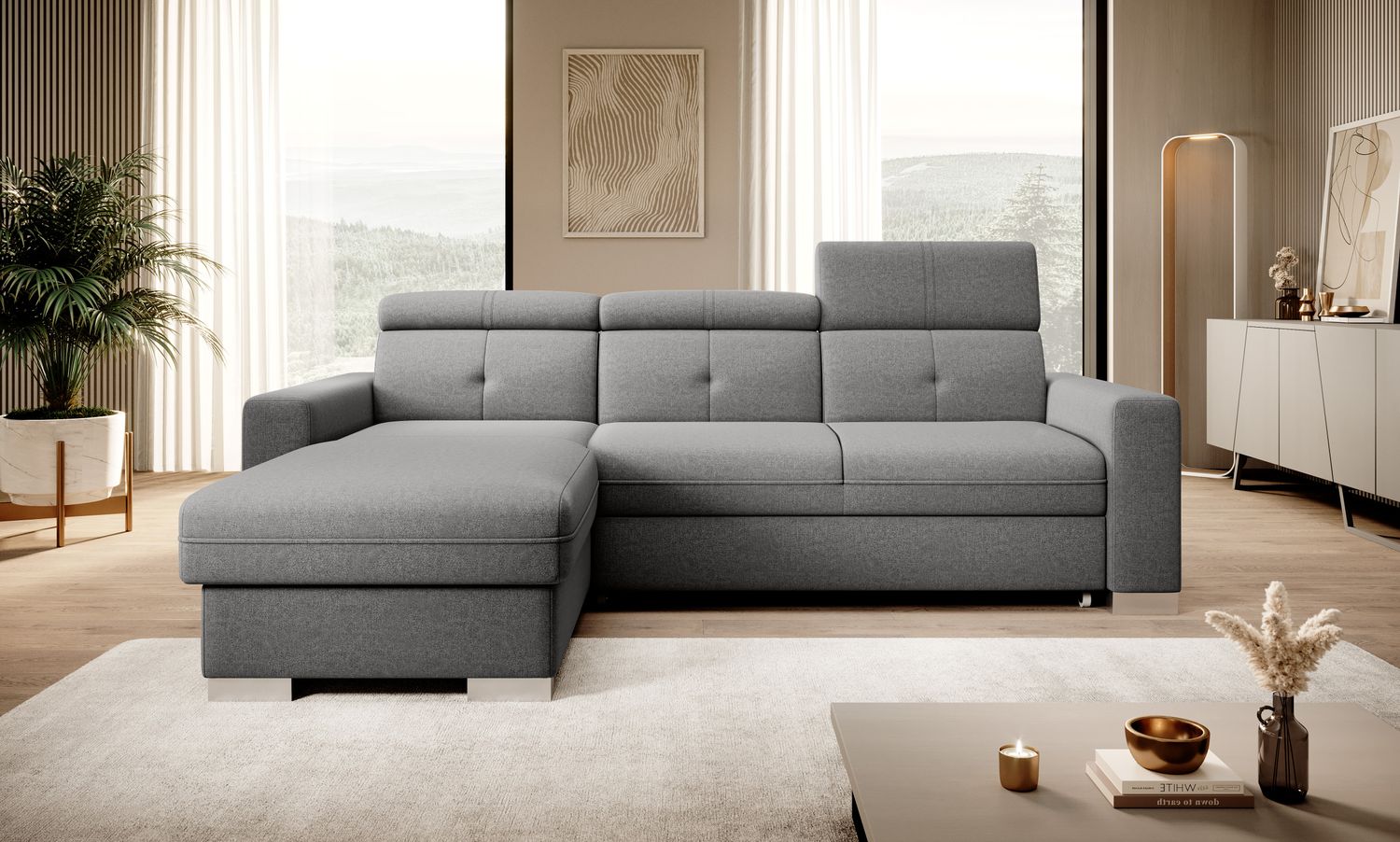 Corner Sleeper Sofa Filey 9 | size: Width: 247cm, Height: 104cm, Depth: 176cm | color: Gojo | image: 1 | variant: 1015459