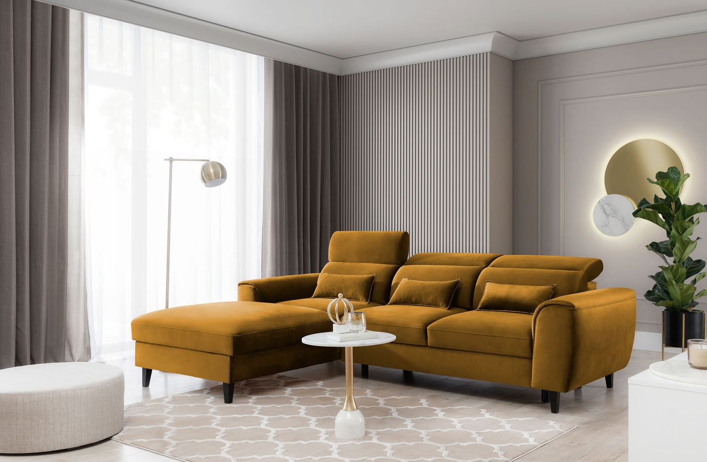 Corner Sleeper Sofa Foble 10 | size: Width: 267cm, Height: 100cm, Depth: 196cm | color: Loco | image: 1 | variant: 1014492