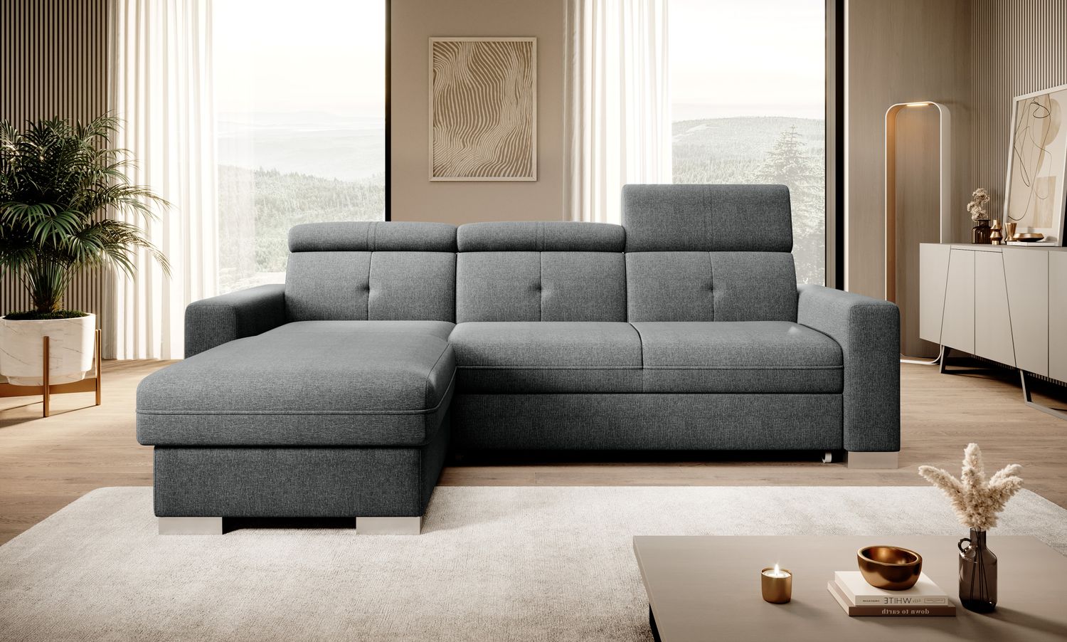 Corner Sleeper Sofa Fresia 11 | size: Width: 247cm, Height: 104cm, Depth: 176cm | color: Vero | image: 1 | variant: 1014515