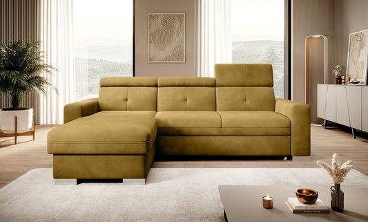 Corner Sleeper Sofa Fresia 36 | size: Width: 247cm, Height: 104cm, Depth: 176cm | color: Loco | image: 1 | variant: 1014540