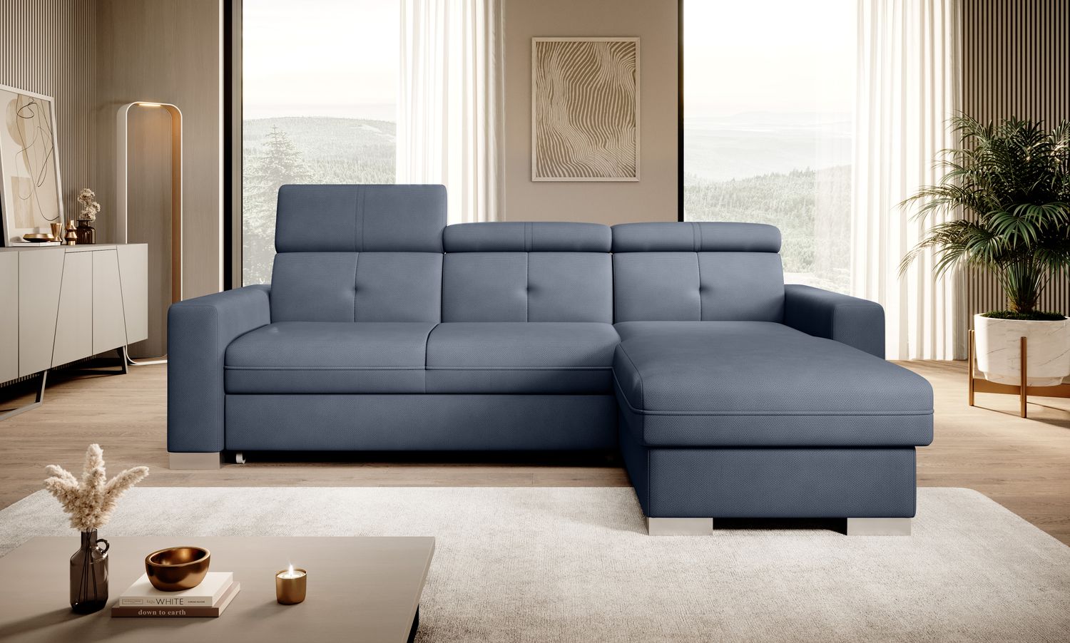 Corner Sleeper Sofa Fresia 75 | size: Width: 247cm, Height: 104cm, Depth: 176cm | color: Poco | image: 1 | variant: 1014579