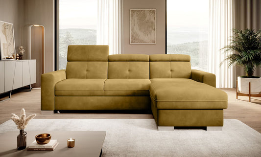 Corner Sleeper Sofa Fresia 76 | size: Width: 247cm, Height: 104cm, Depth: 176cm | color: Loco | image: 1 | variant: 1014580