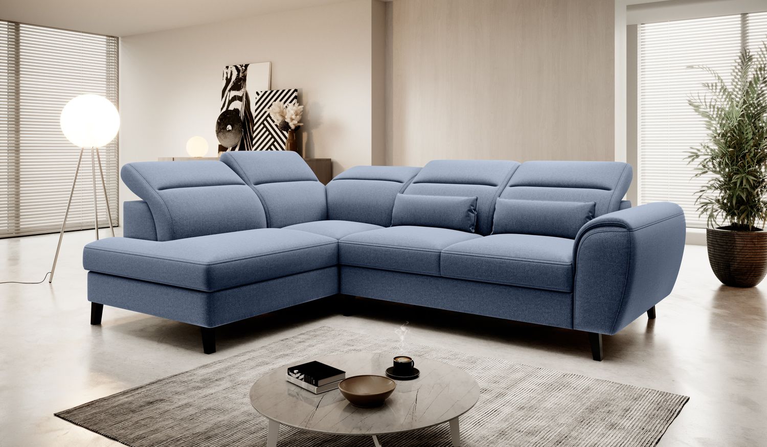 Corner Sleeper Sofa Gainsborough 36 | size: Width: 255cm, Height: 100cm, Depth: 201cm | color: Gojo | image: 1 | variant: 1016033