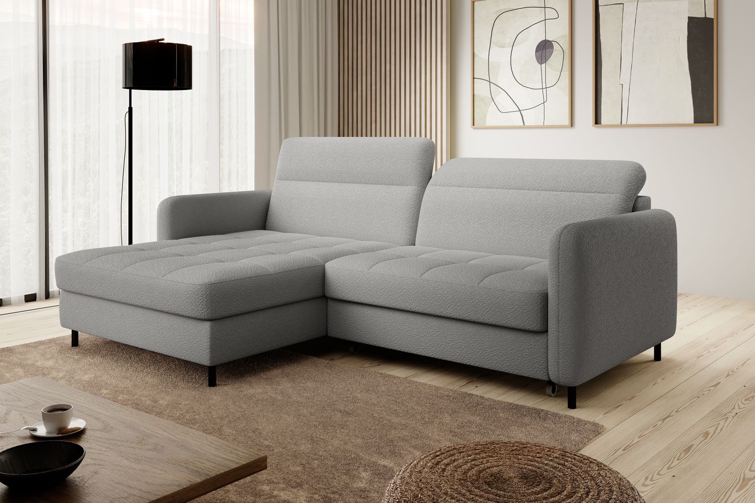 Corner Sleeper Sofa Gomsi 6 | size: Width: 228cm, Height: 100cm, Depth: 165cm | color: Royal | image: 1 | variant: 1014588