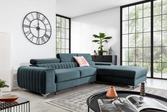 Corner Sleeper Sofa Grayson 33 | size: Width: 278cm, Height: 92cm, Depth: 205cm | color: Velvetmat | image: 1 | variant: 1014654