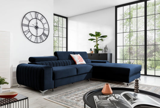 Corner Sleeper Sofa Grayson 51 | size: Width: 278cm, Height: 92cm, Depth: 205cm | color: Monolith | image: 1 | variant: 1014672