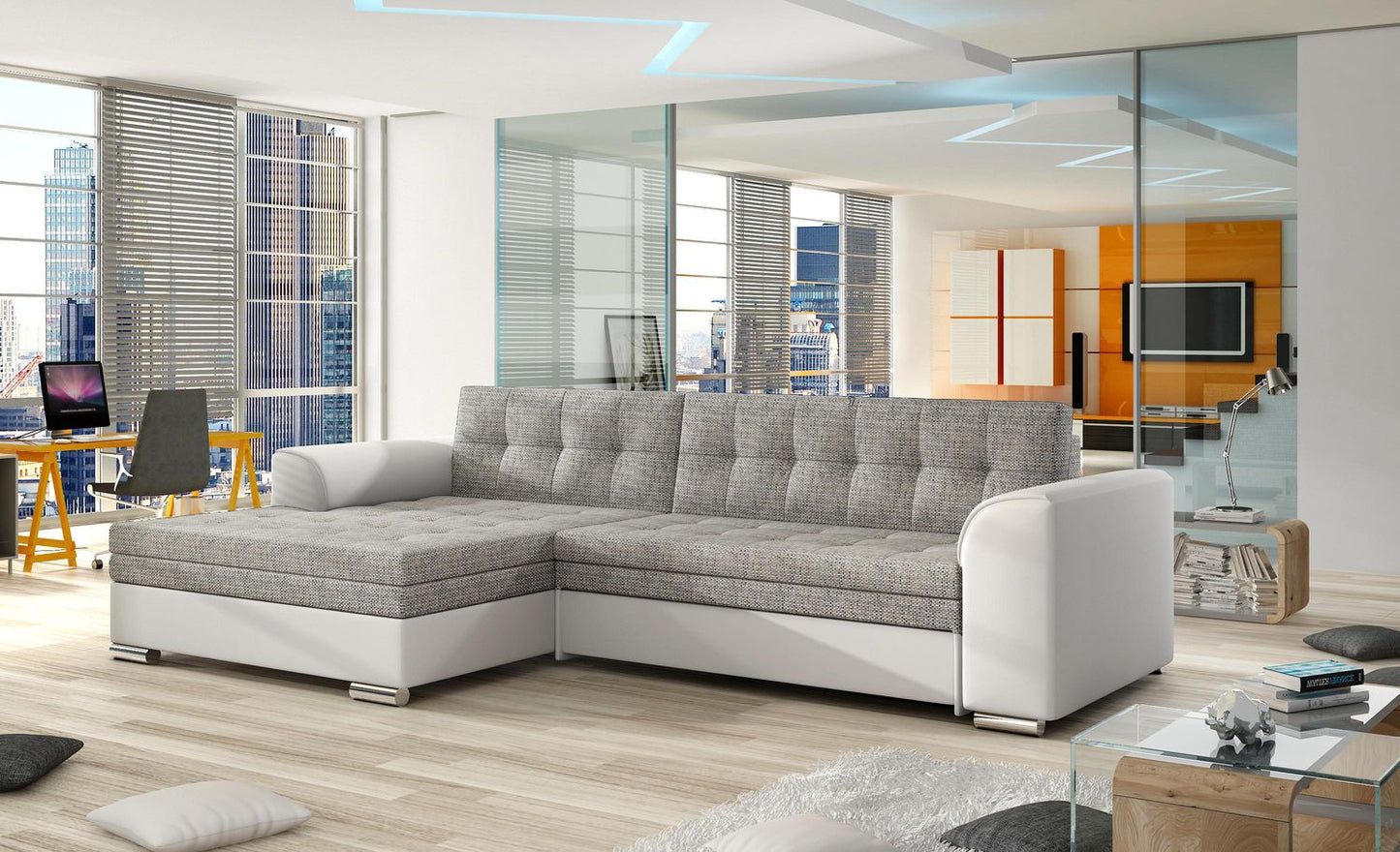 Corner Sleeper Sofa Hexham 7 | size: Width: 275cm, Height: 78cm, Depth: 165cm | color: Berlin/Soft | image: 1 | variant: 1015197