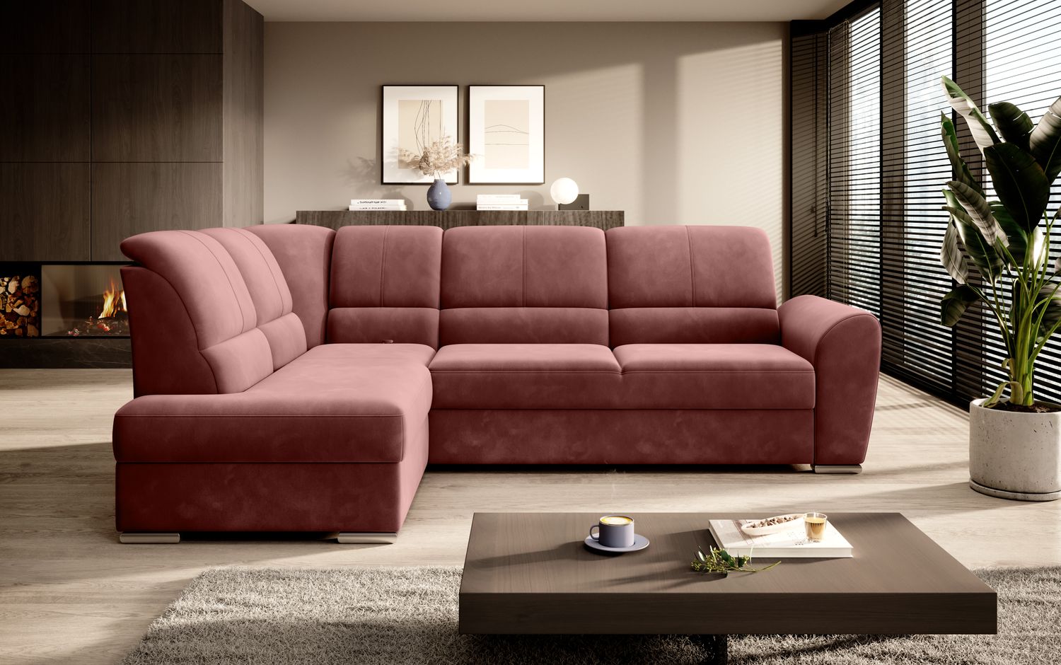 Corner Sleeper Sofa Horncastle 23 | size: Width: 270cm, Height: 93cm, Depth: 186cm | color: Lukso | image: 1 | variant: 1016237