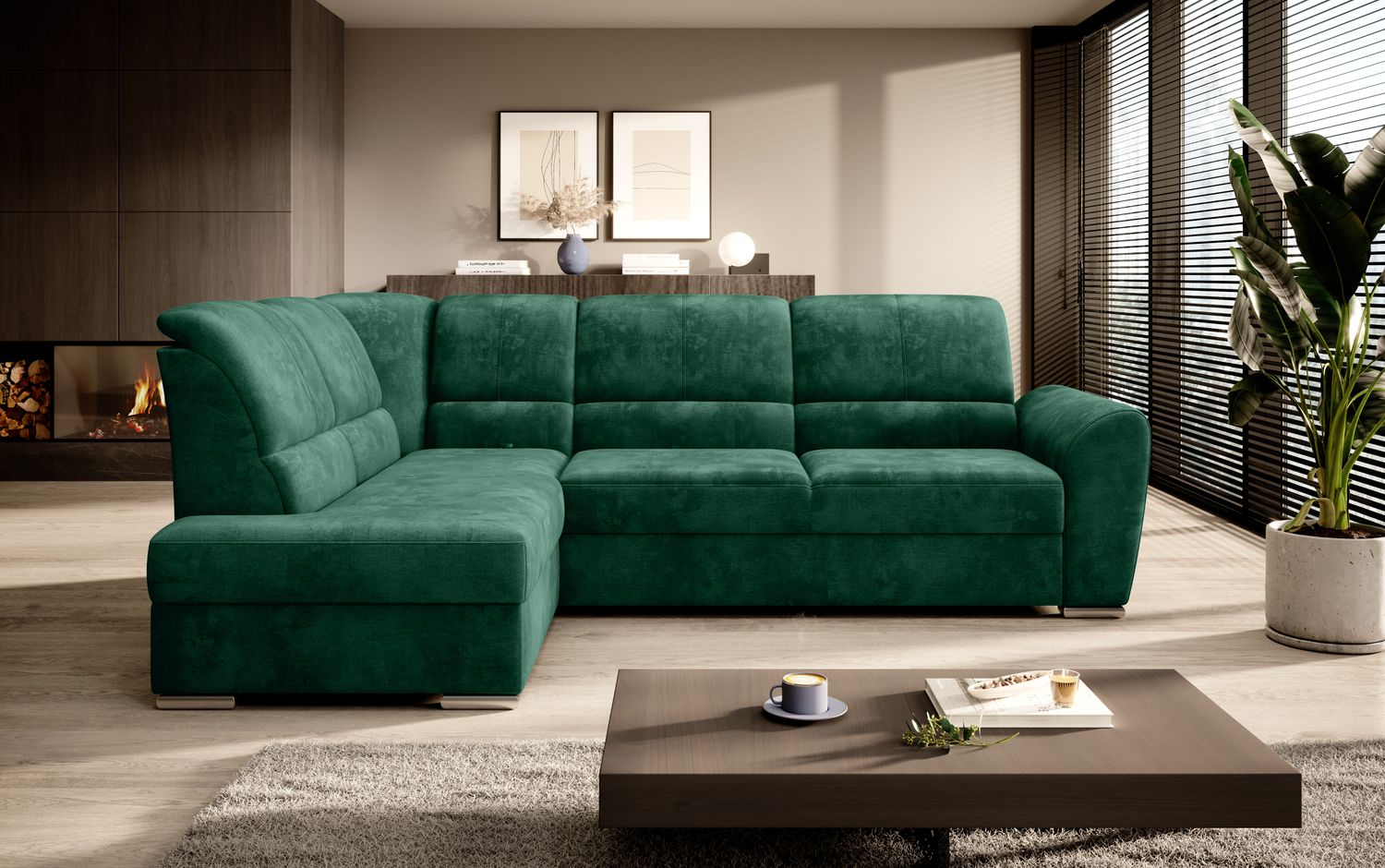 Corner Sleeper Sofa Horncastle 30 | size: Width: 270cm, Height: 93cm, Depth: 186cm | color: Nube | image: 1 | variant: 1016244