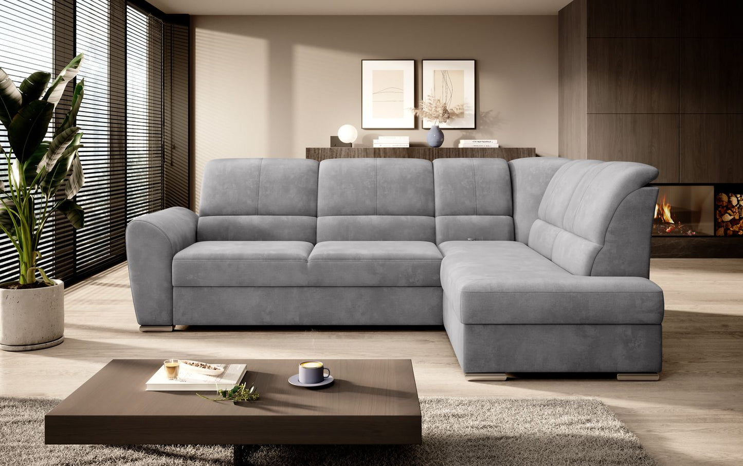 Corner Sleeper Sofa Horncastle 41 | size: Width: 270cm, Height: 93cm, Depth: 186cm | color: Nube | image: 1 | variant: 1016255
