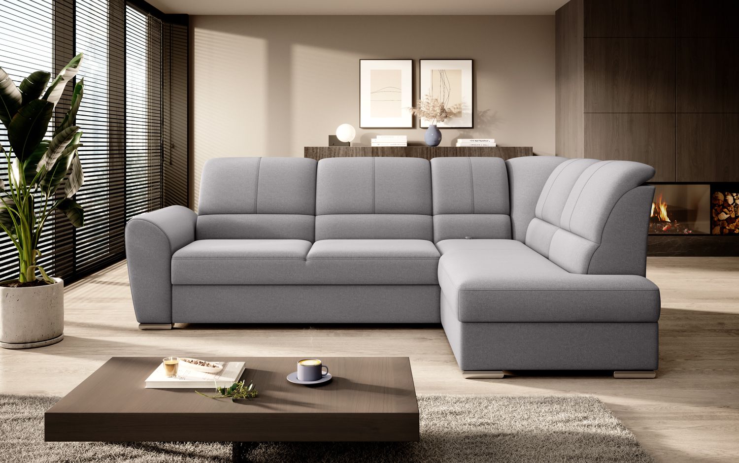 Corner Sleeper Sofa Horncastle 43 | size: Width: 270cm, Height: 93cm, Depth: 186cm | color: Gojo | image: 1 | variant: 1016257