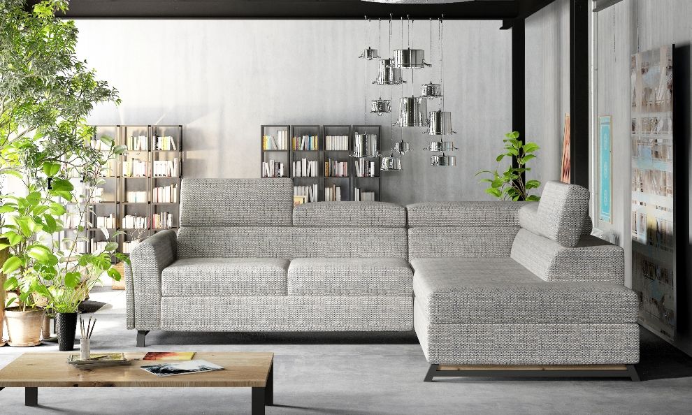 Corner Sleeper Sofa Kairos | size: Width: 265cm, Height: 95cm, Depth: 197cm | color: Gray | image: 0 | variant: 1001362
