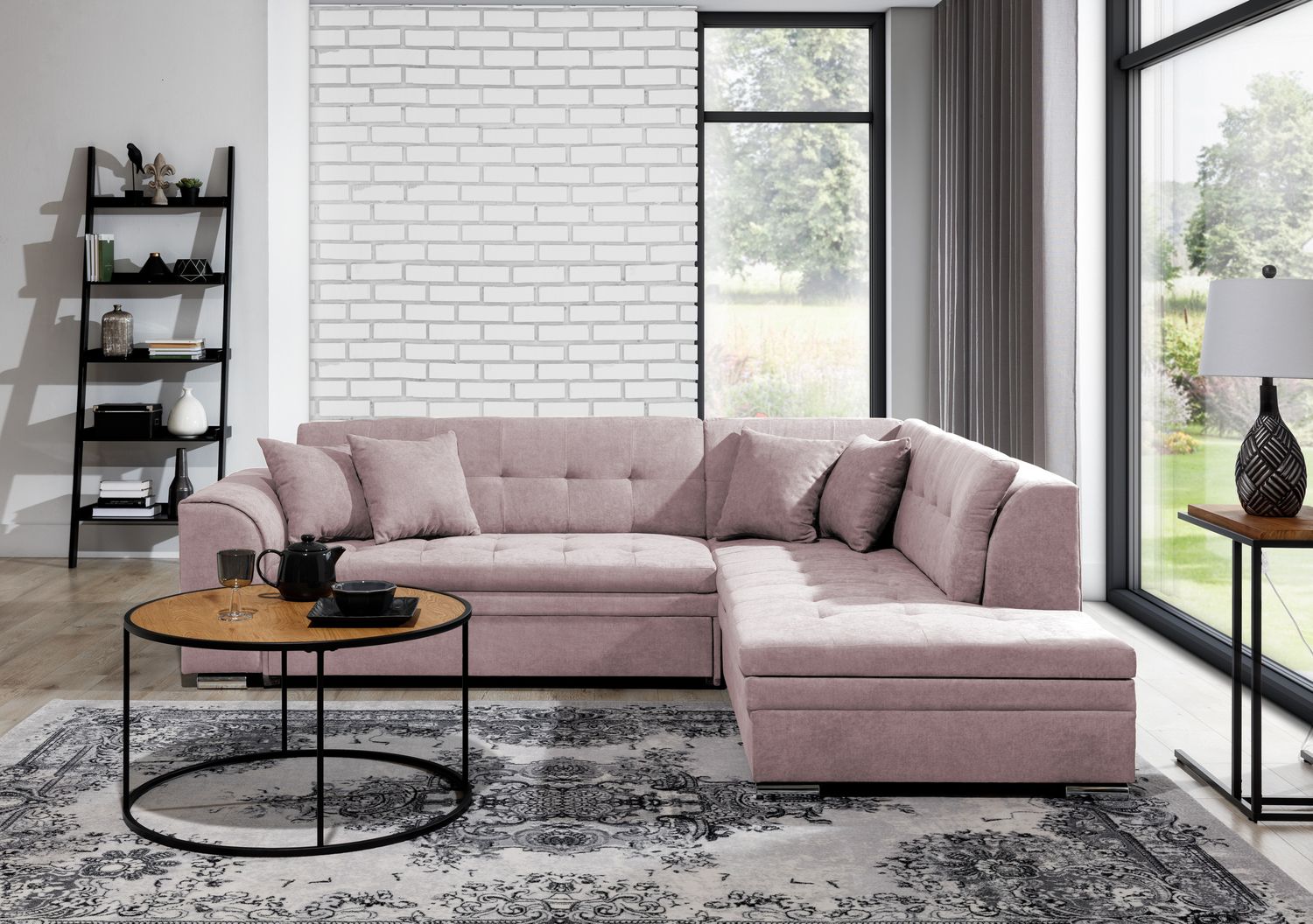 Corner Sleeper Sofa Kettering 47 | size: Width: 260cm, Height: 80cm, Depth: 58cm | color: Soro | image: 1 | variant: 1017277