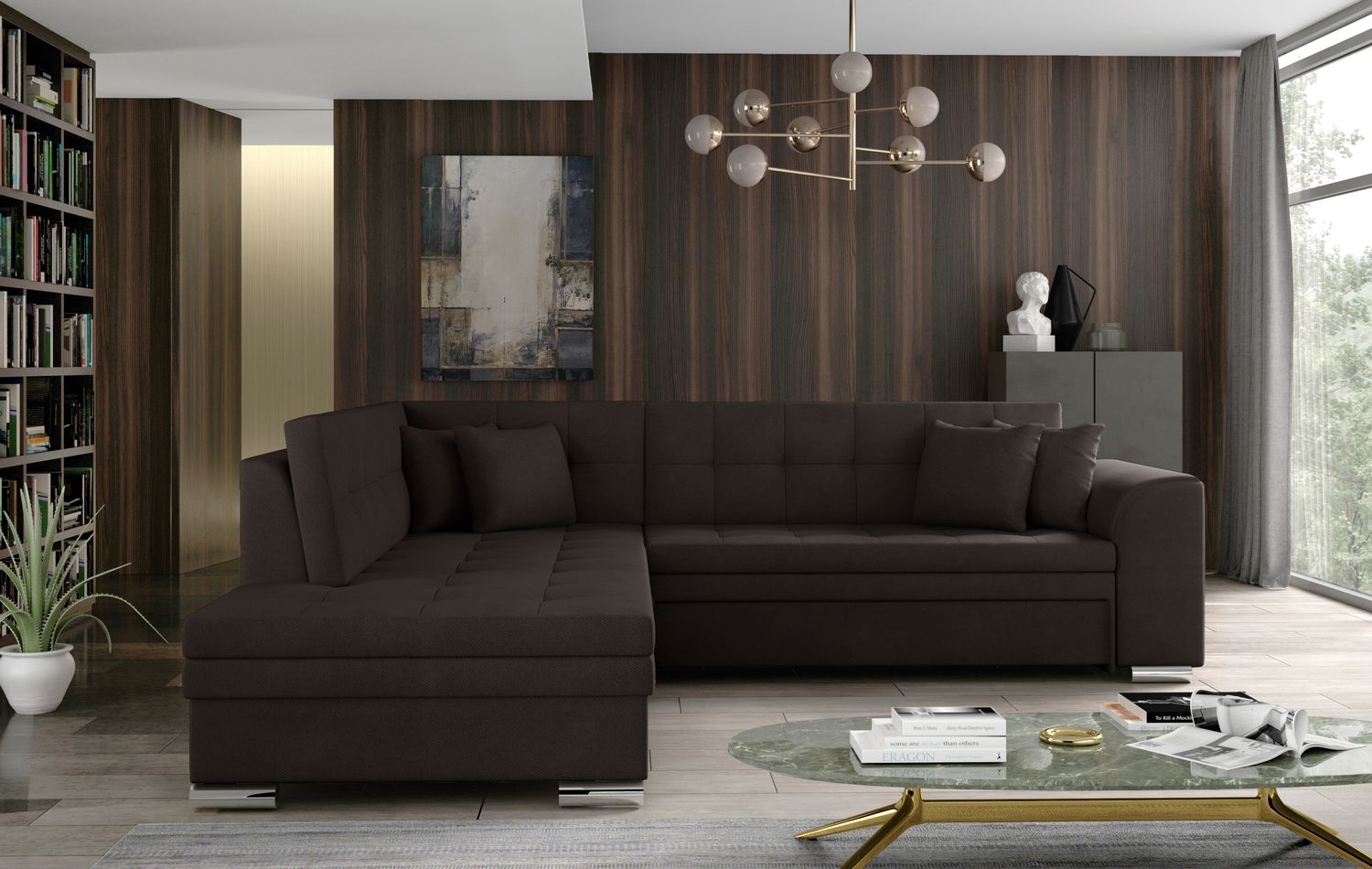 Corner Sleeper Sofa Kettering 54 | size: Width: 260cm, Height: 80cm, Depth: 58cm | color: Jasmine | image: 1 | variant: 1017284