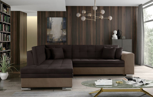 Corner Sleeper Sofa Kettering 72 | size: Width: 260cm, Height: 80cm, Depth: 58cm | color: Monolith | image: 1 | variant: 1017302