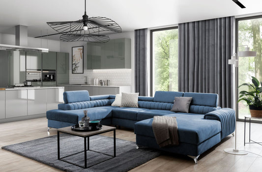 Corner Sleeper Sofa Lacante 16 | size: Width: 354cm, Height: 92cm, Depth: 202cm | color: Gojo | image: 1 | variant: 1014733