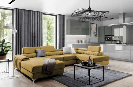 Corner Sleeper Sofa Lacante 35 | size: Width: 354cm, Height: 92cm, Depth: 202cm | color: Gojo | image: 1 | variant: 1014752