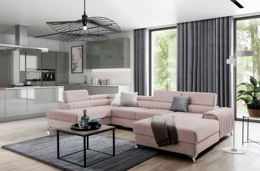 Corner Sleeper Sofa Lacante 7 | size: Width: 354cm, Height: 92cm, Depth: 202cm | color: Gojo | image: 1 | variant: 1014724